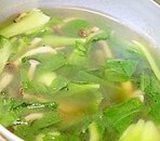 チンゲン菜としめじの中華スープ